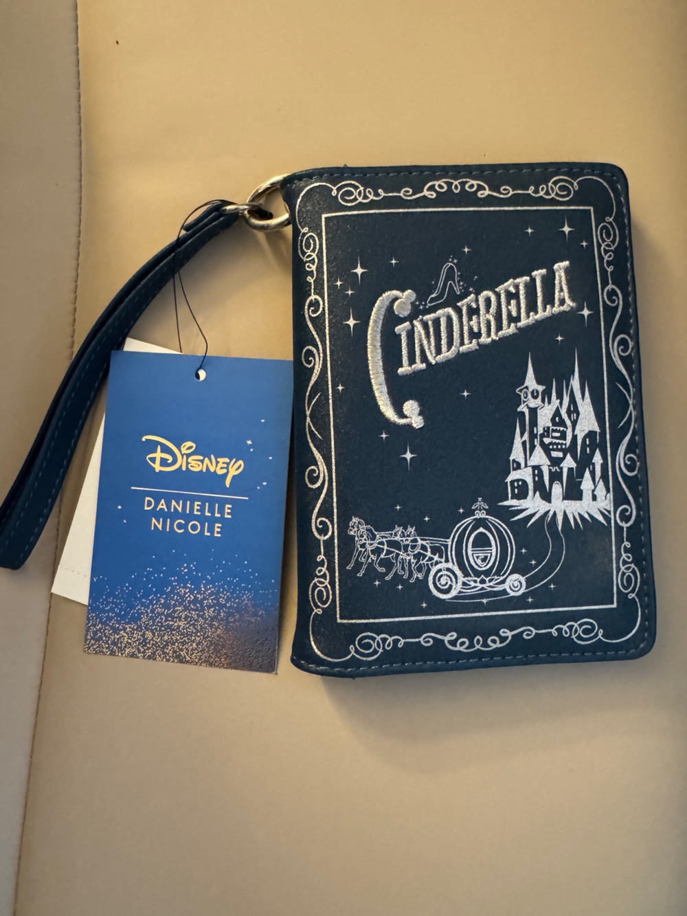 Disney Cinderella Navy Blue Wristlet Wallet